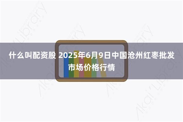 什么叫配资股 2025年6月9日中国沧州红枣批发市场价格行情